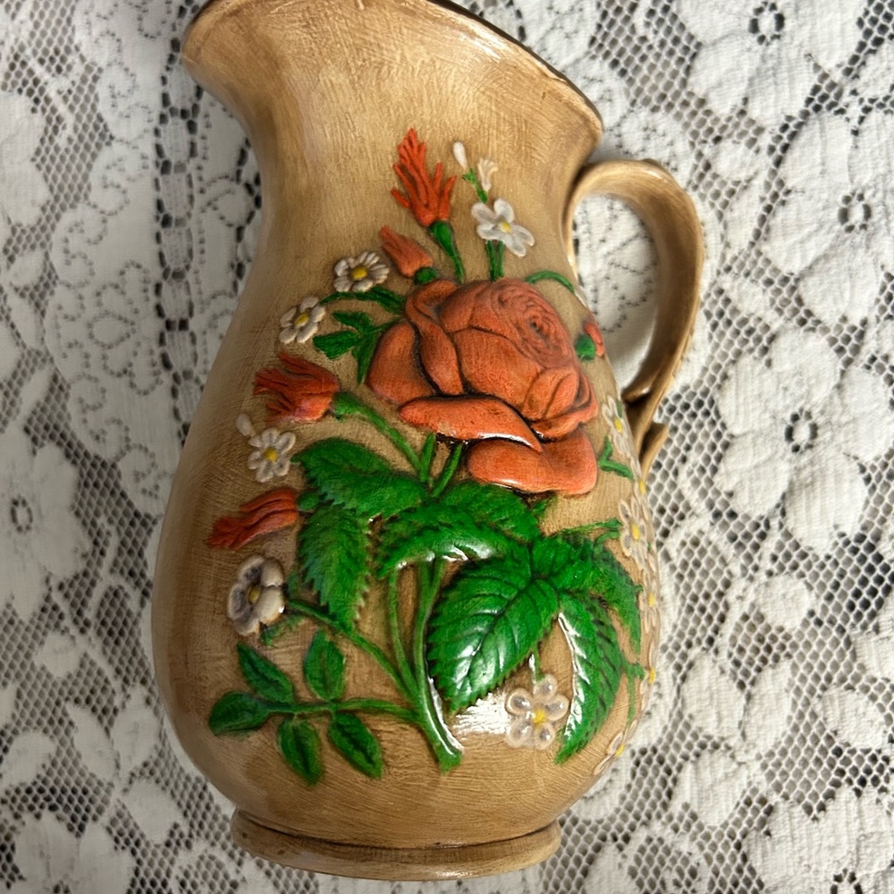 Floral Ceramic Pitcher